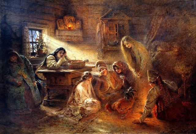 Christmastide Divination by Konstantin Makovsky