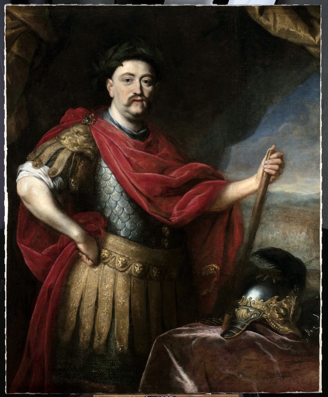 Portrait of John III Sobieski in Roman costume. by Daniel Schultz
