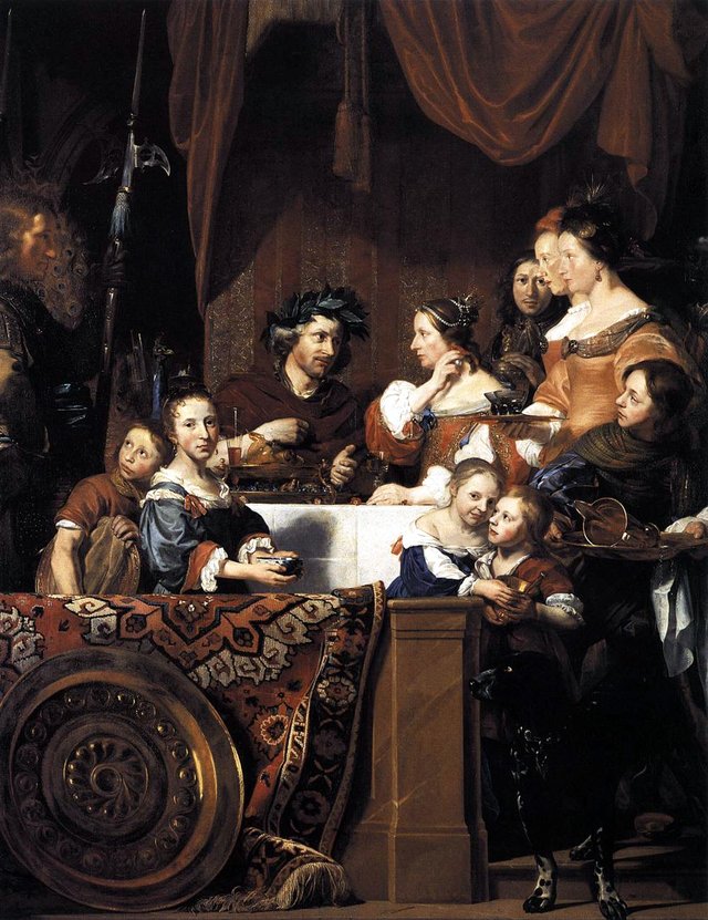 Banquet of Antony and Cleopatra by Jan de Bray