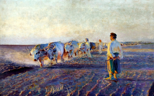 Plowing in the Ukraine by Leon Wyczółkowski