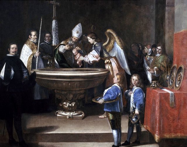 Baptism of Saint Francis of Assisi by Antonio del Castillo y Saavedra