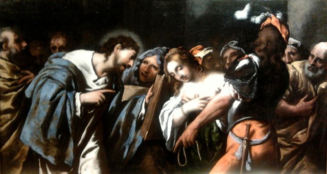 Christ and the Adulteress by Pietro della Vecchia
