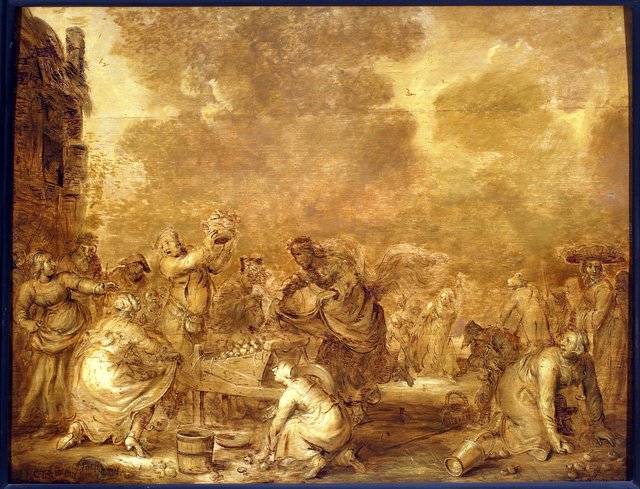 Everyone is eager to grab. by Adriaen van de Venne