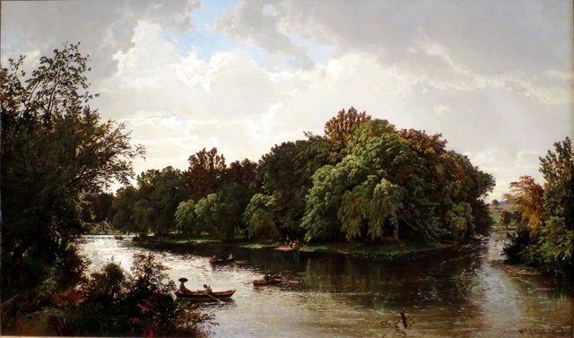 Lake Scene, Boating by William Trost Richards
