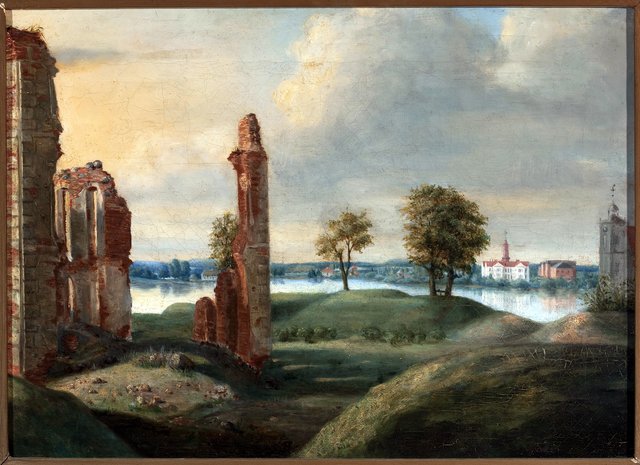 Ruins of the Biržai Castle. by Franciszek Smuglewicz