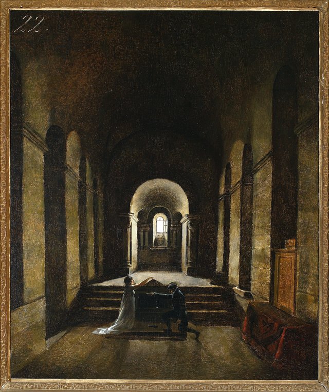 Oath (Chapel interior) (detail). by François Marius Granet