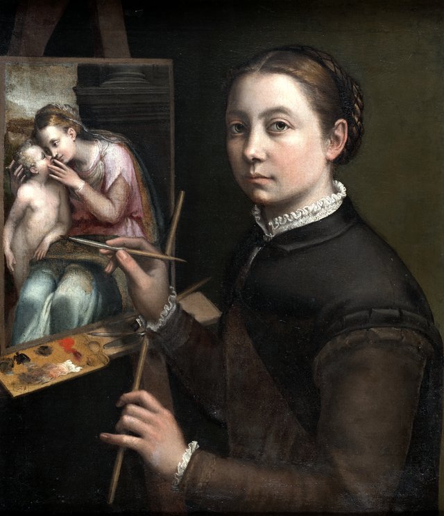 Self-portrait at an Easel by Sofonisba Anguissola