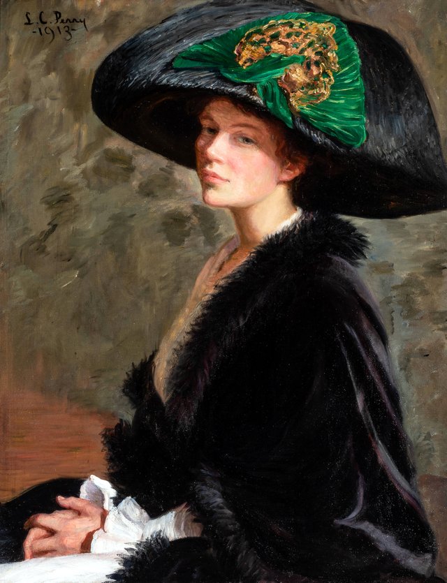 The Green Hat by Lilla Cabot Perry