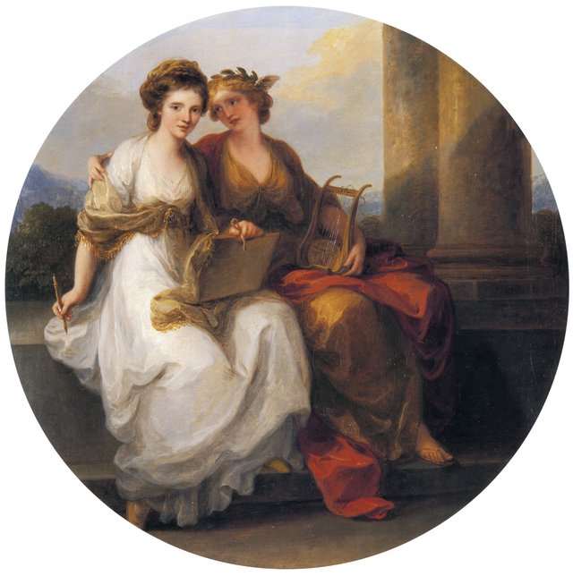 The Artist in the Character of Design Listening to the Inspiration of Poetry by Angelica Kauffmann