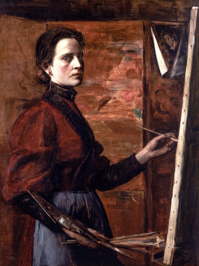 Self-Portrait at the Easel by Elizabeth Nourse