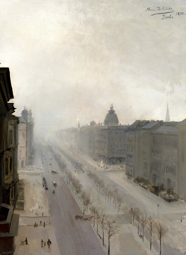 Unter den Linden street in Berlin. by Anna Bilińska-Bohdanowicz