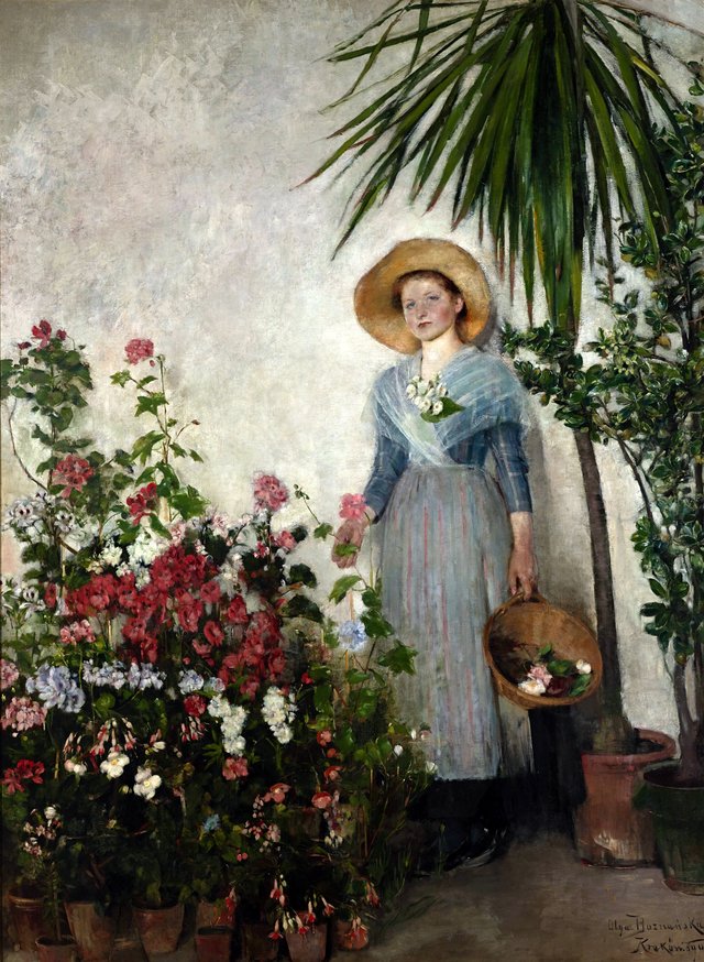 In the orangery. by Olga Boznańska