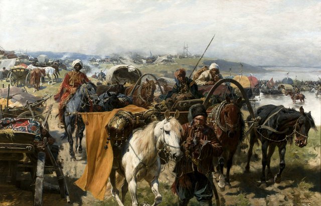 Zaporizhian Camp. by Józef Brandt