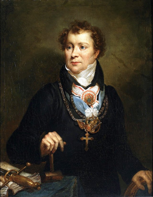 Portrait of Ludwik Osiński in freemason outfit. by Antoni Brodowski