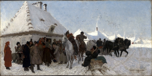 Trial Before the Village Mayor by Józef Chełmoński
