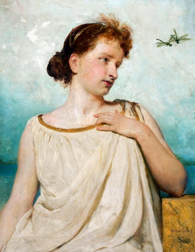 Portrait of Irena Poświkówna-Solska. by Wojciech Gerson