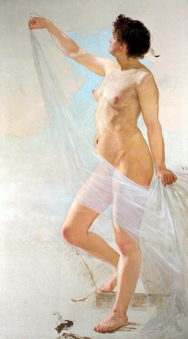 Female nude. by Wojciech Gerson
