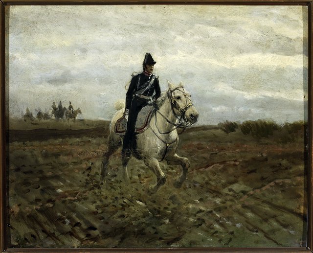 With an order (An aide-de-camp from 1830). by Maksymilian Gierymski