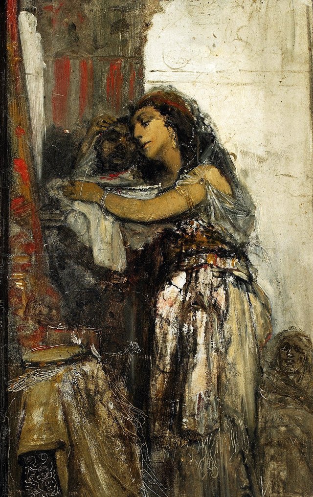 Salome with the head of St. John by Maurycy Gottlieb