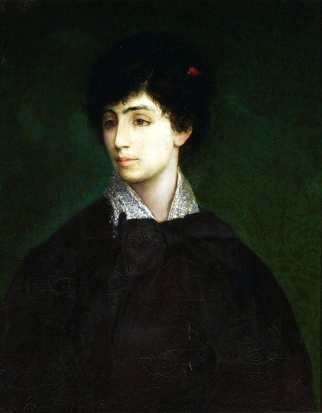 Portrait of a young Jewish woman. by Maurycy Gottlieb