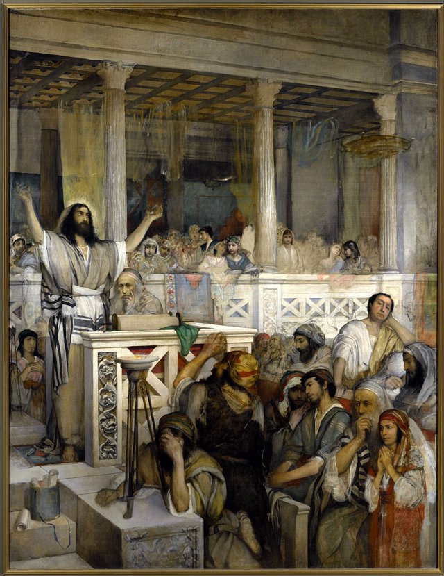 Christ preaching at Capernaum by Maurycy Gottlieb