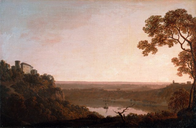 Lake Nemi by Joseph Wright of Derby