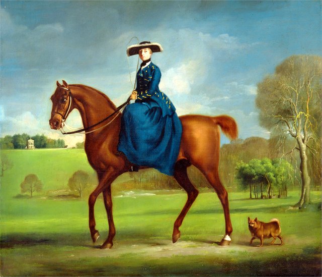 Margaret Newton (née Coningsby), Countess of Coningsby in the Costume of the Charlton Hunt by George Stubbs