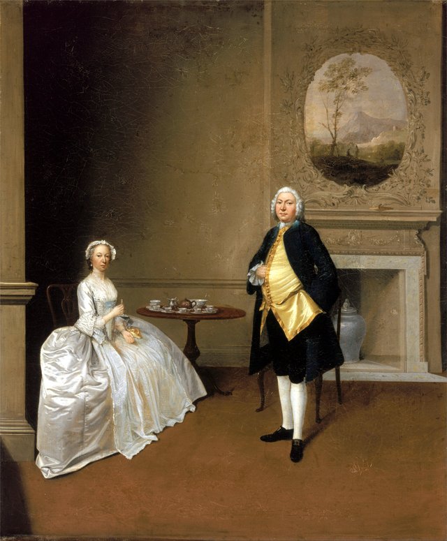 A Couple, Traditionally Identified as Mr. and Mrs. Hill by Arthur Devis