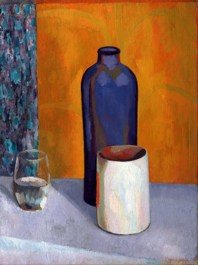 Still-life with blue bottle by Roger Fry