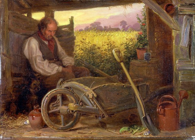 The Old Gardener by Briton Rivière