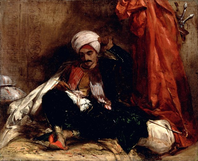Seated Turk by Richard Parkes Bonington