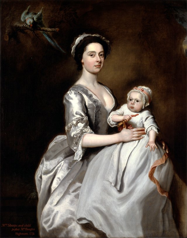 A Woman and her Child, Probably Olive Sharpe (née Cartwright) and her son John by Joseph Highmore