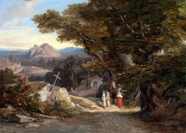 Between Olavano and Civitella by Edward Lear