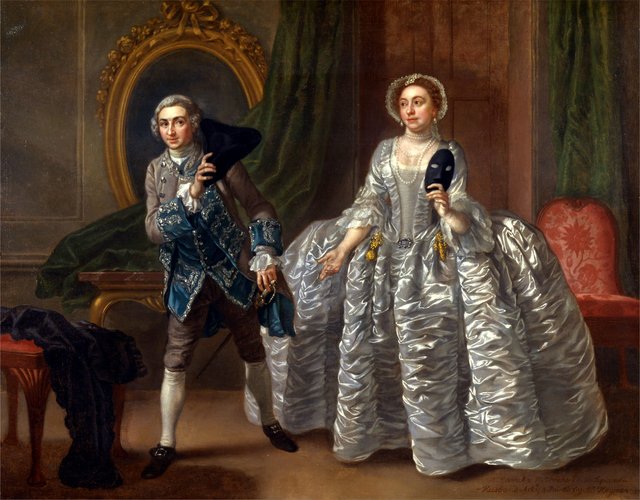 David Garrick and Hannah Pritchard (née Vaughan) in Benjamin Hoadly's "The Suspicious Husband" by Francis Hayman