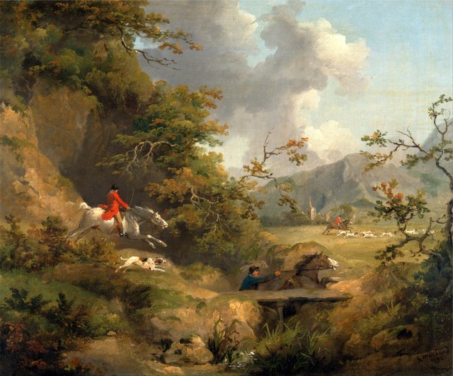 Foxhunting in Hilly Country by George Morland