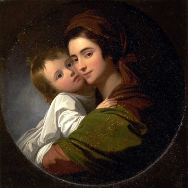 Elizabeth West (née Shewell), and Her son Raphael by Benjamin West