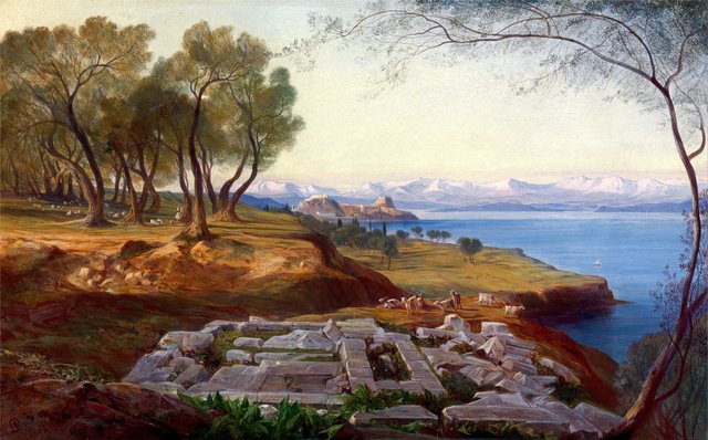 Corfu from Ascension by Edward Lear