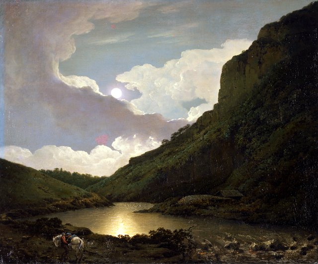 Matlock Tor by Moonlight by Joseph Wright of Derby