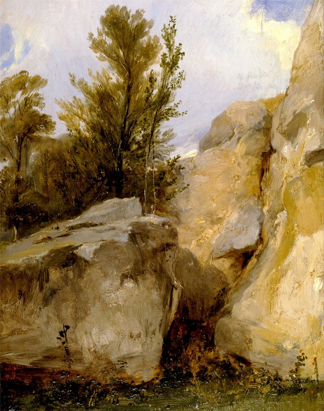 In the Forest at Fontainebleau by Richard Parkes Bonington