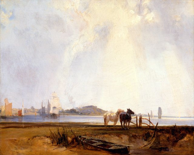 Near Quillebeuf by Richard Parkes Bonington