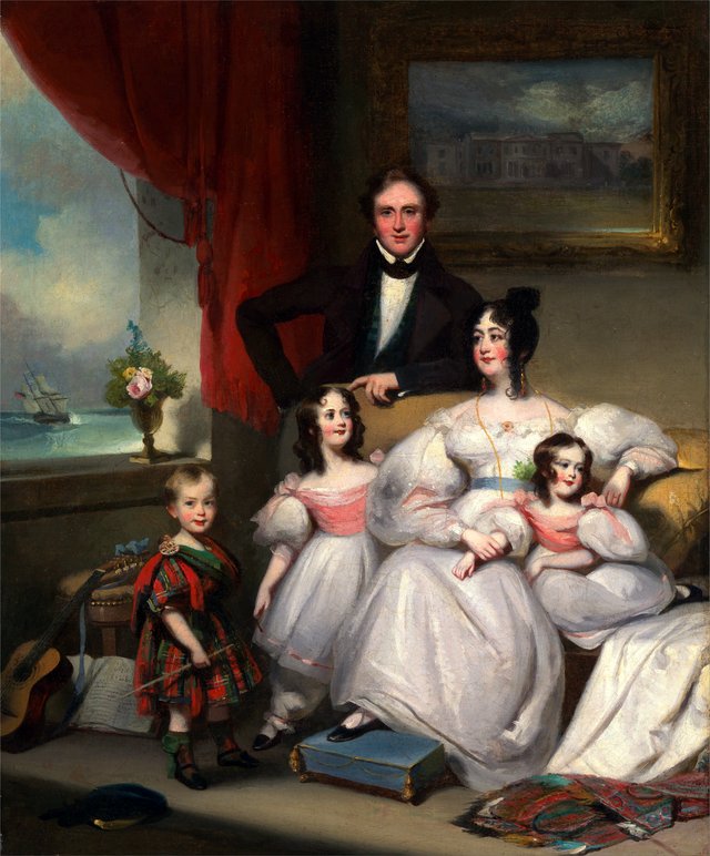 An English Family in Macao by George Chinnery
