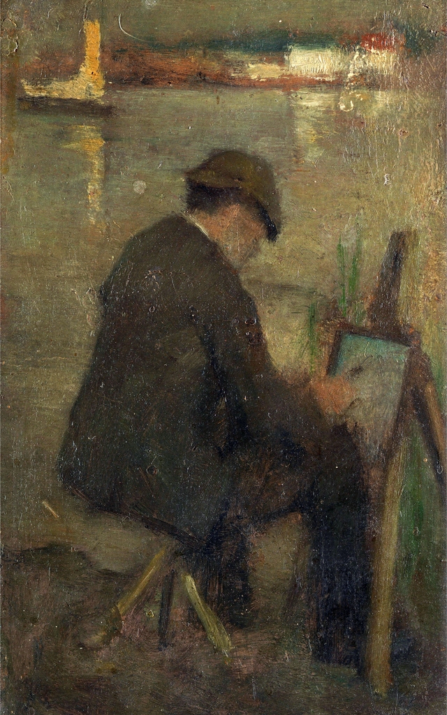 An Artist Painting by Walter Greaves