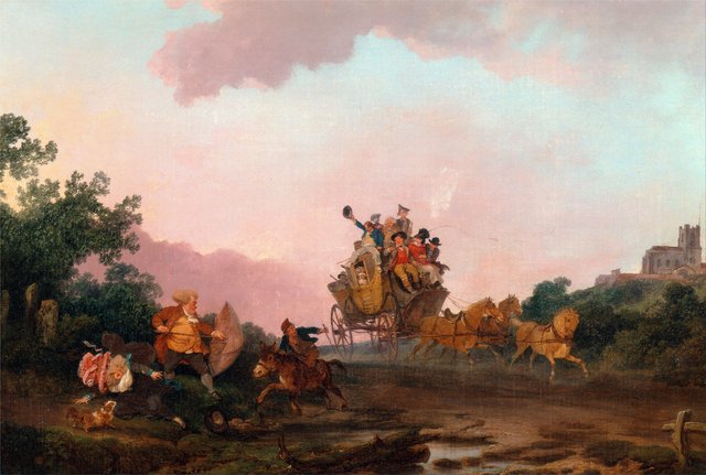 Revellers on a Coach by Philip James de Loutherbourg
