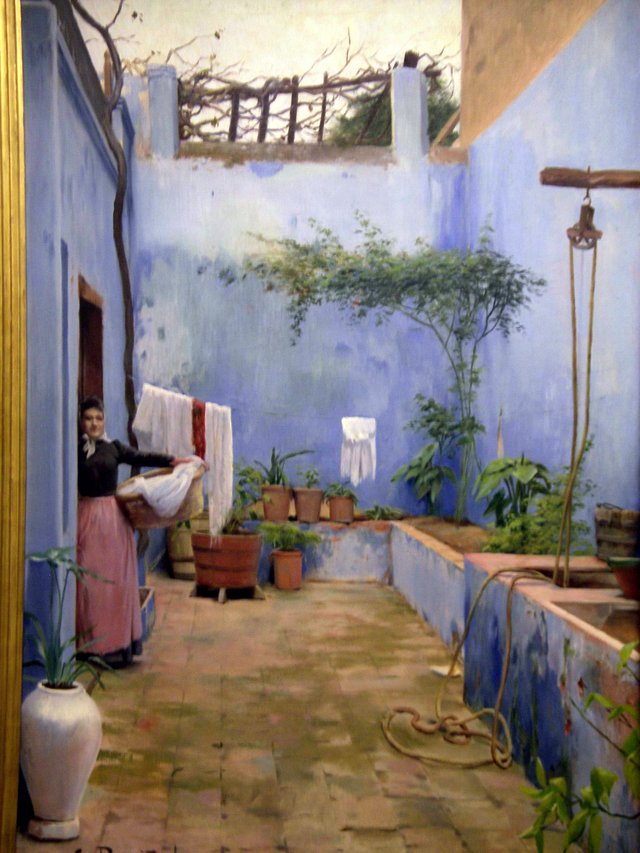 The blue Yard by Santiago Rusiñol i Prats