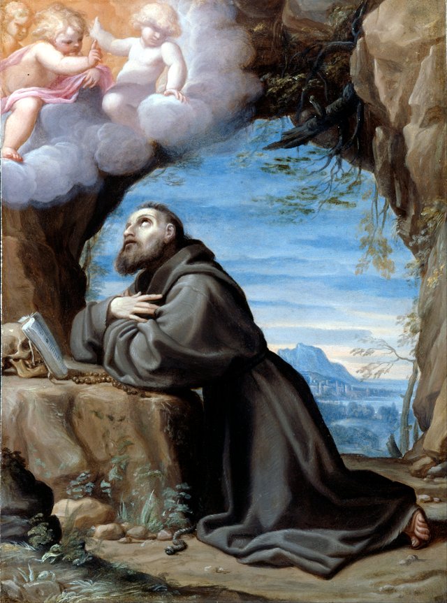 Saint Francis in Meditation by Ludovico Carracci