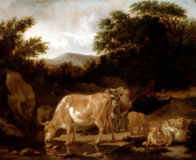 Cows and Sheep in a Wood by Adriaen van de Velde