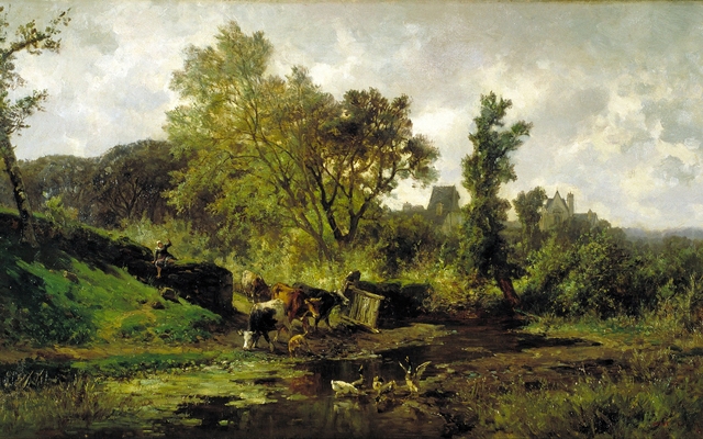 Flemish Landscape by Carlos de Haes