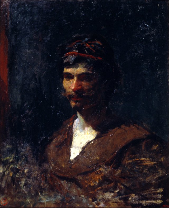 Bust of a Man. Allegory of Bacchus by Mariano Fortuny Marsal