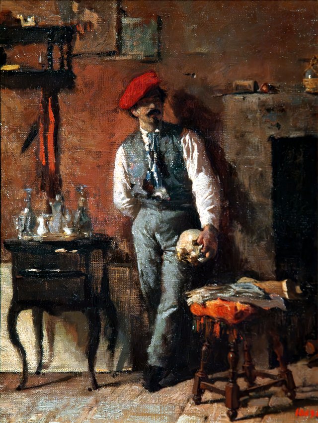 Portrait of the Sculptor Jeroni Suñol by Mariano Fortuny Marsal