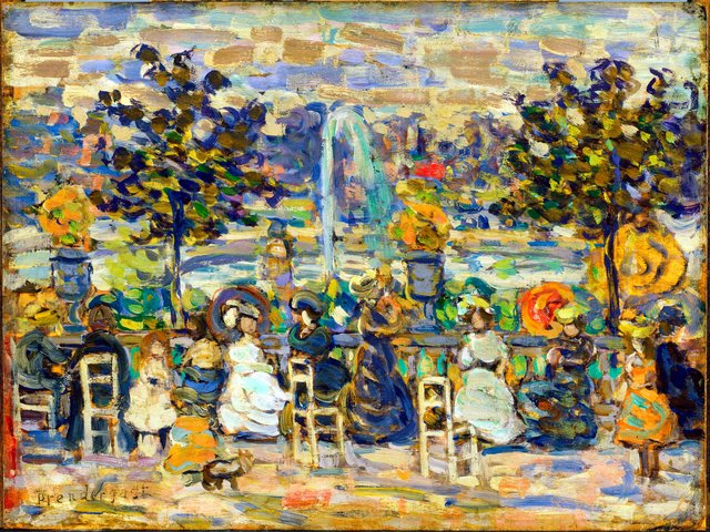 In Luxembourg Gardens by Maurice Prendergast